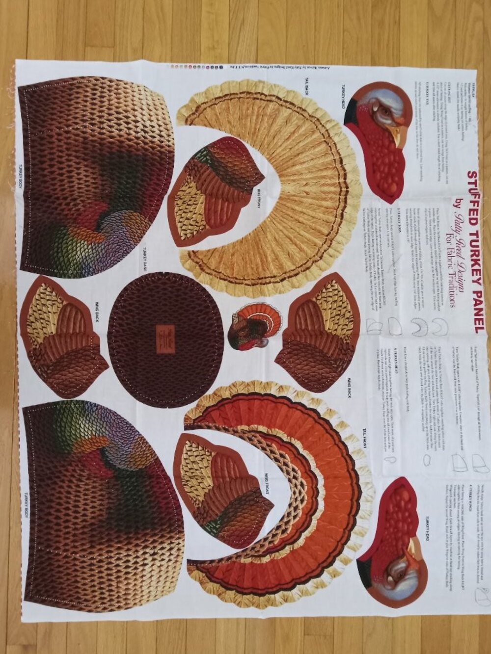 Cut, Sew and Stuff A Turkey Panel